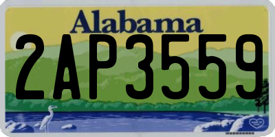 AL license plate 2AP3559