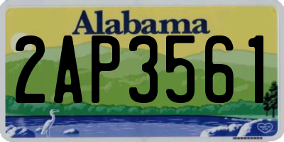 AL license plate 2AP3561