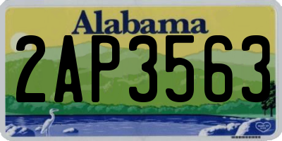 AL license plate 2AP3563