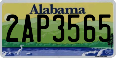 AL license plate 2AP3565