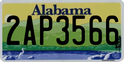 AL license plate 2AP3566