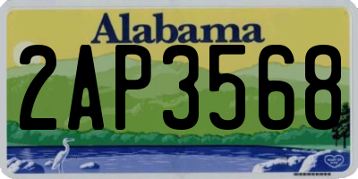 AL license plate 2AP3568
