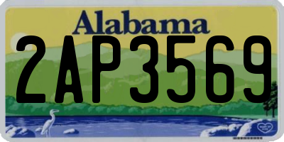 AL license plate 2AP3569