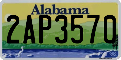 AL license plate 2AP3570