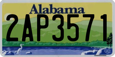 AL license plate 2AP3571
