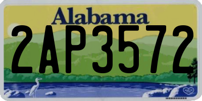 AL license plate 2AP3572