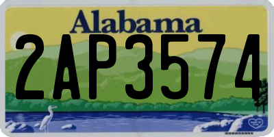 AL license plate 2AP3574