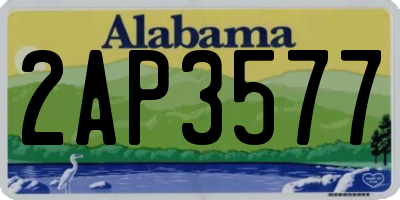 AL license plate 2AP3577