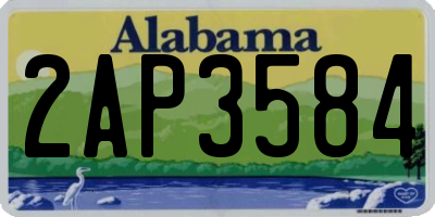 AL license plate 2AP3584