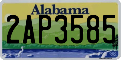 AL license plate 2AP3585