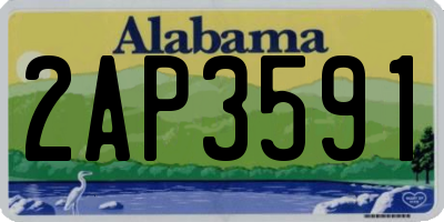 AL license plate 2AP3591