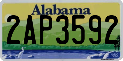AL license plate 2AP3592