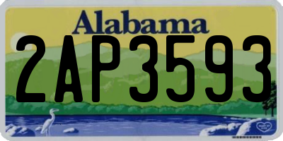 AL license plate 2AP3593