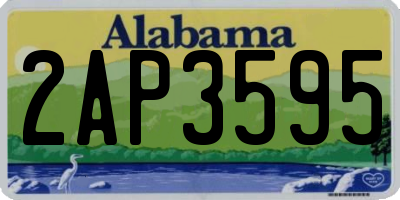 AL license plate 2AP3595