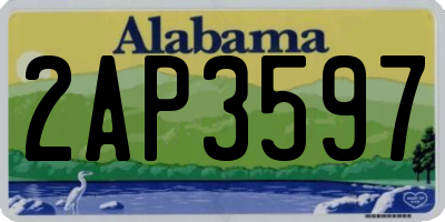 AL license plate 2AP3597