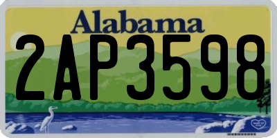 AL license plate 2AP3598