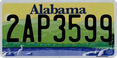 AL license plate 2AP3599