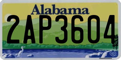 AL license plate 2AP3604