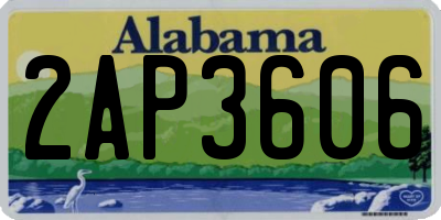 AL license plate 2AP3606