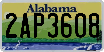 AL license plate 2AP3608