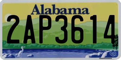 AL license plate 2AP3614