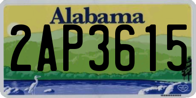 AL license plate 2AP3615