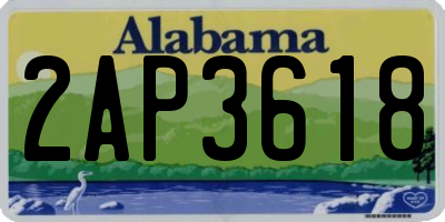 AL license plate 2AP3618