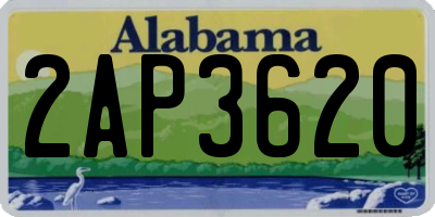 AL license plate 2AP3620