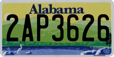 AL license plate 2AP3626