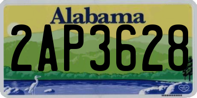 AL license plate 2AP3628