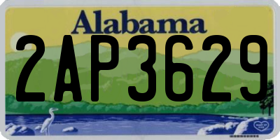 AL license plate 2AP3629