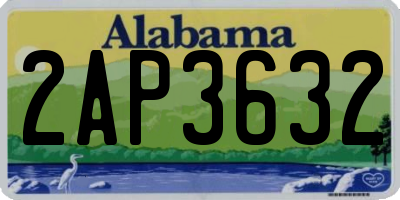 AL license plate 2AP3632