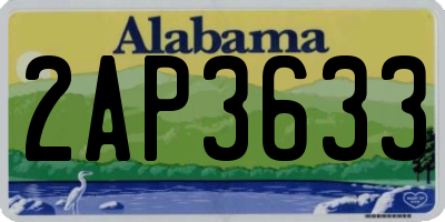 AL license plate 2AP3633