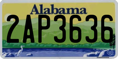 AL license plate 2AP3636