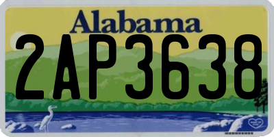 AL license plate 2AP3638
