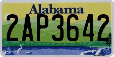 AL license plate 2AP3642