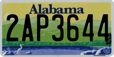 AL license plate 2AP3644