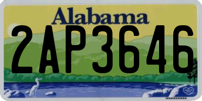 AL license plate 2AP3646