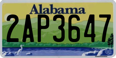 AL license plate 2AP3647