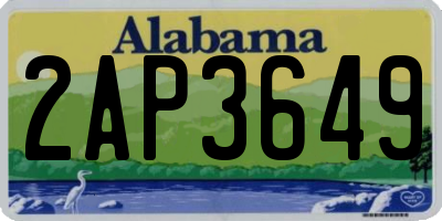 AL license plate 2AP3649