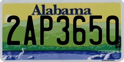 AL license plate 2AP3650