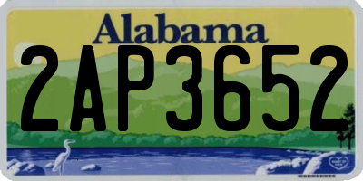 AL license plate 2AP3652
