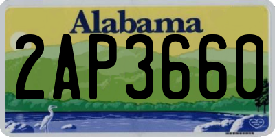 AL license plate 2AP3660
