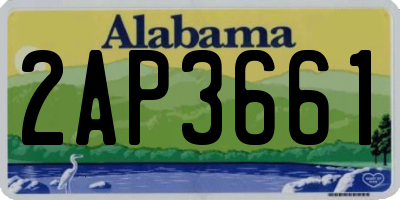 AL license plate 2AP3661