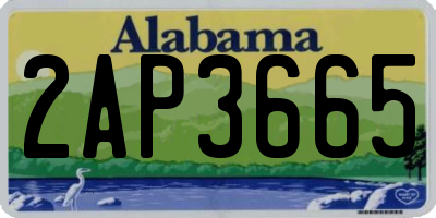 AL license plate 2AP3665