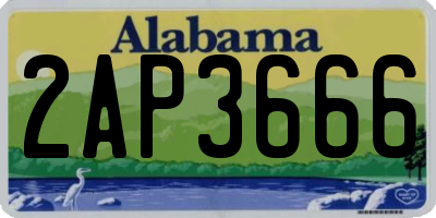 AL license plate 2AP3666