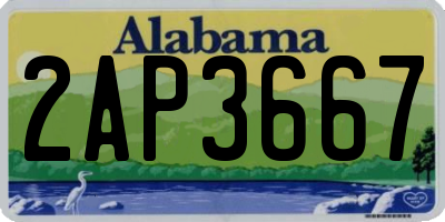 AL license plate 2AP3667