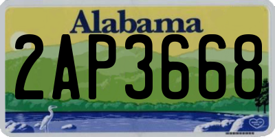 AL license plate 2AP3668