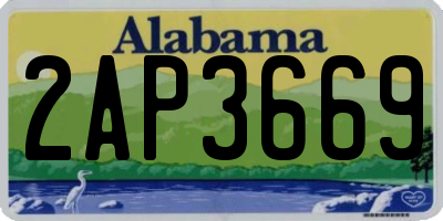 AL license plate 2AP3669
