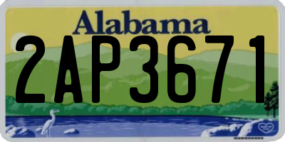 AL license plate 2AP3671
